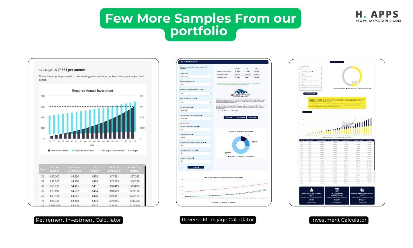 excel to web application layouts