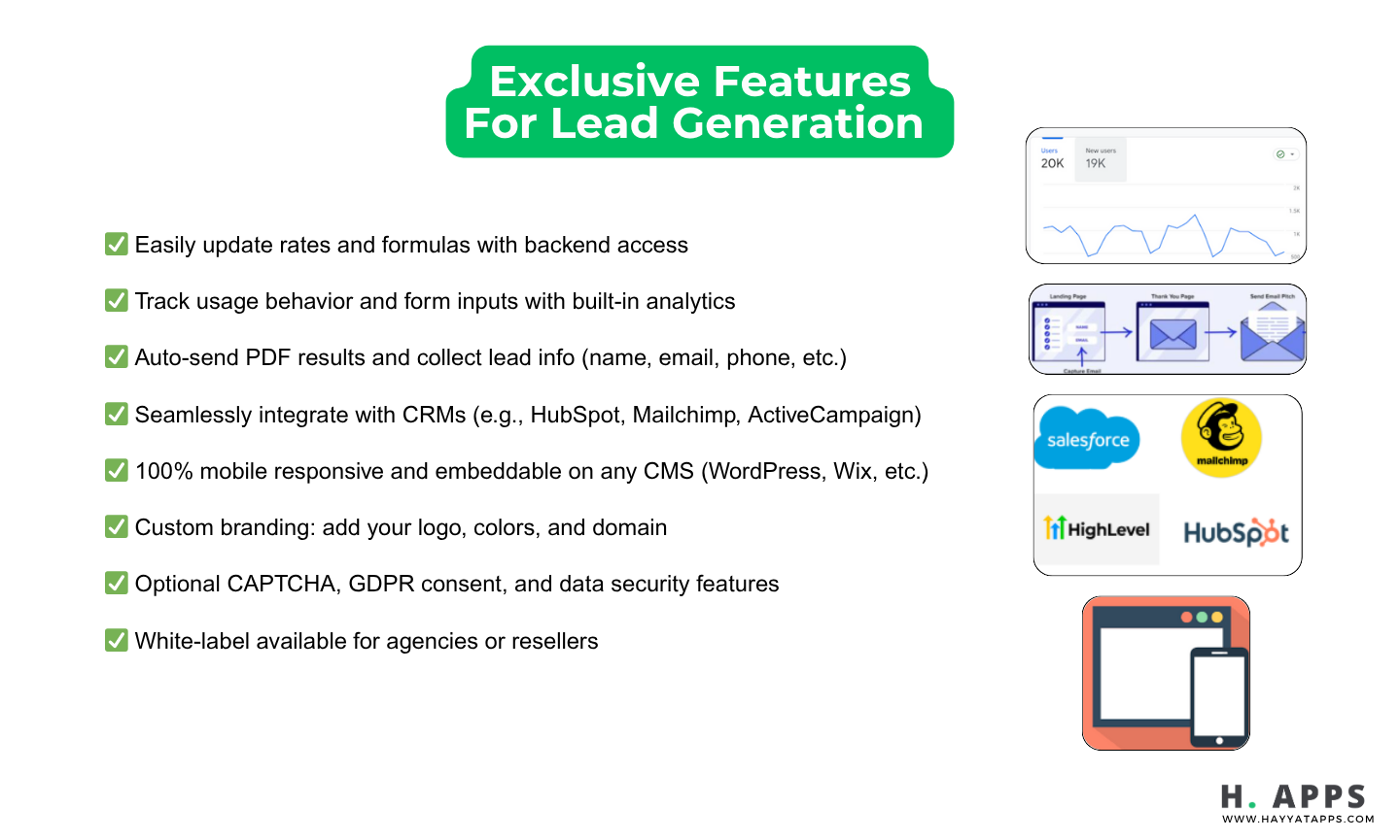 excel to web app features