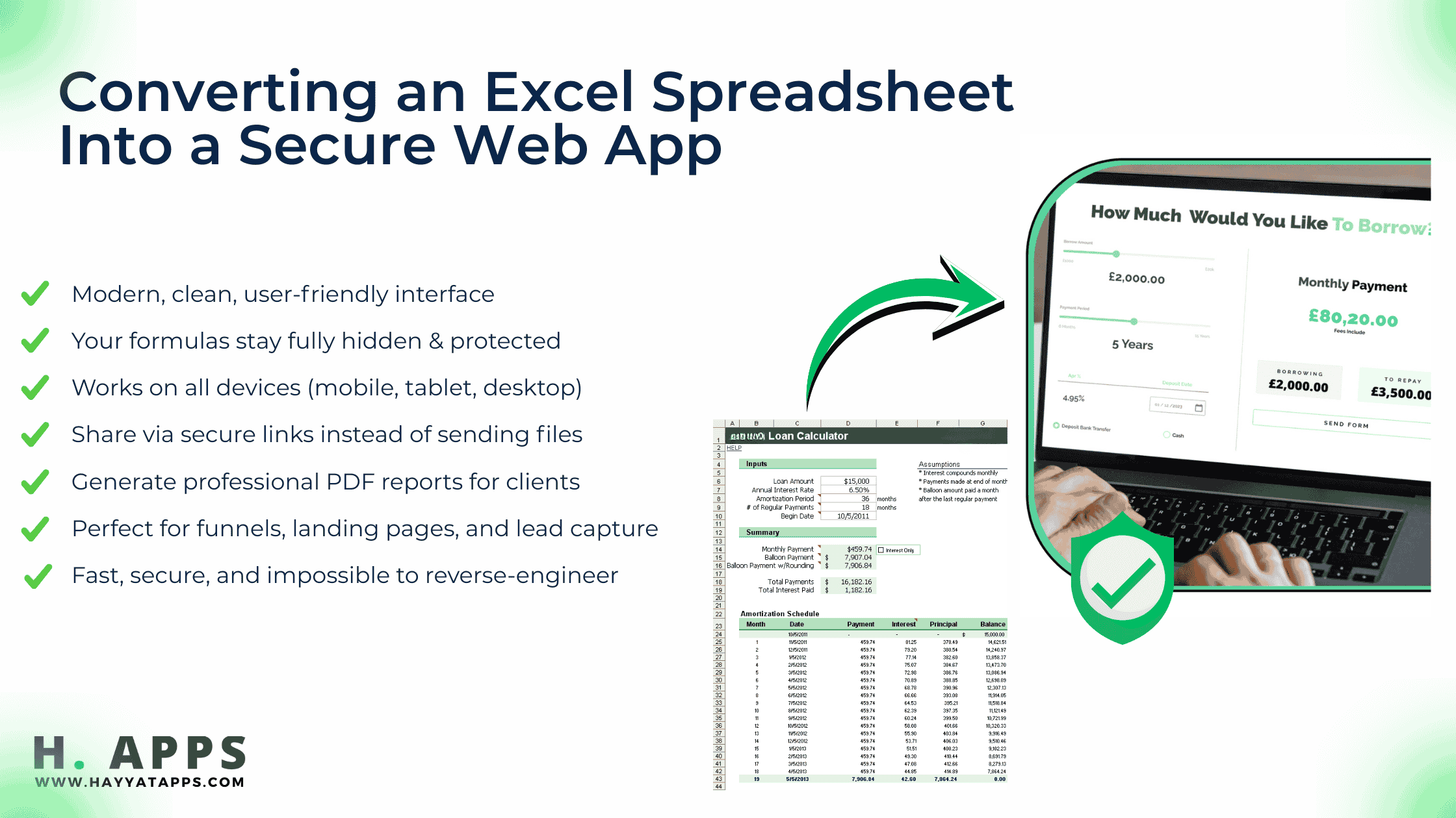 Converting an Excel Spreadsheet Into a Secure Web App
